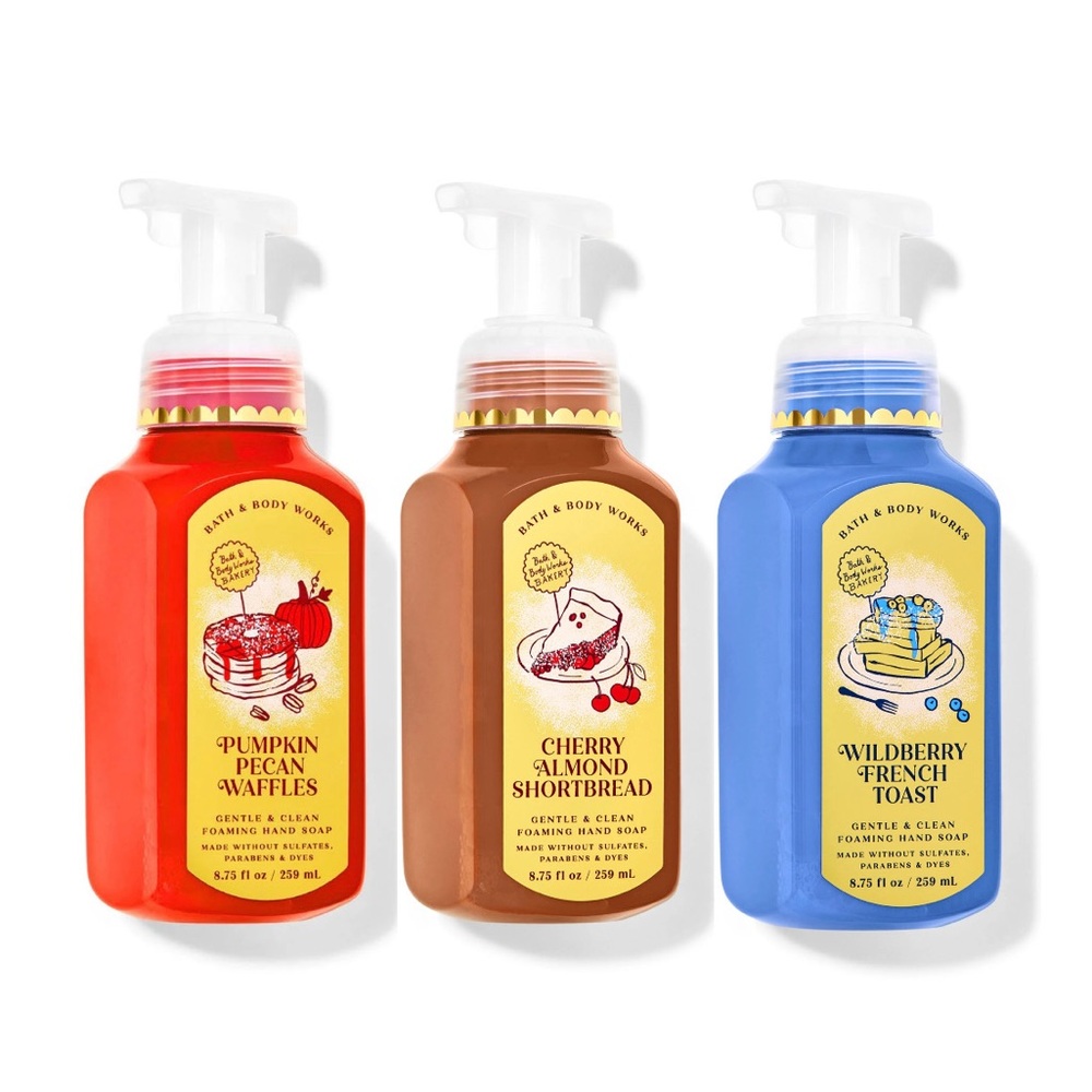 Bath & Body Works Soap Set of 3 Cherry Almond Toast Pecan Pumpkin